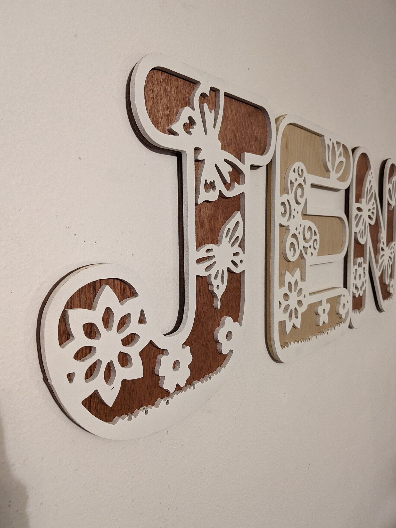 Fairy Name Sign, Fairy letters, Letter Nursery Sign, Fairy Decor, Nursery Decor, Boho Name Sign, Alphabet Bedroom Sign, Fairy letters - TitanOakDecor