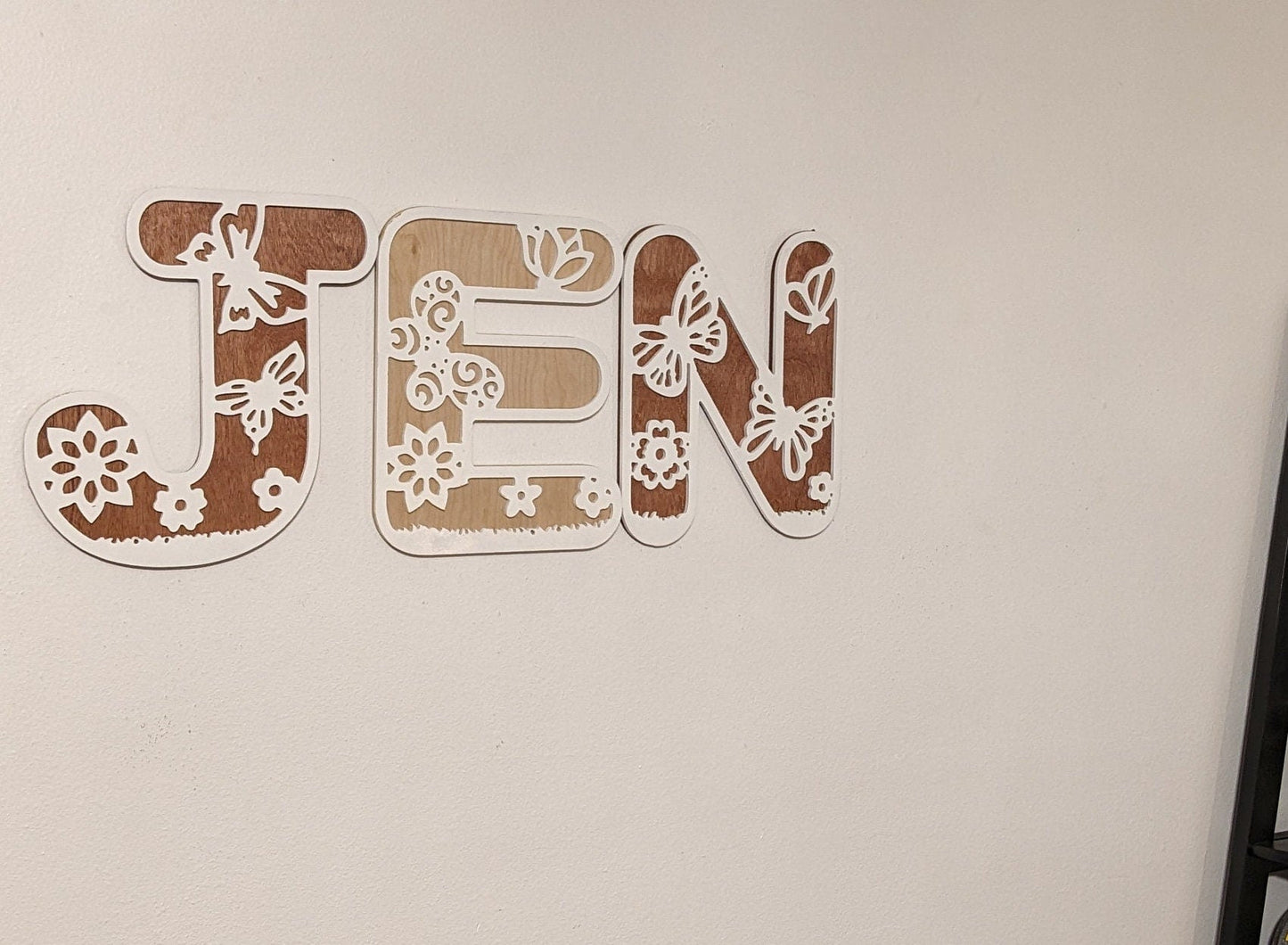 Fairy Name Sign, Fairy letters, Letter Nursery Sign, Fairy Decor, Nursery Decor, Boho Name Sign, Alphabet Bedroom Sign, Fairy letters - TitanOakDecor