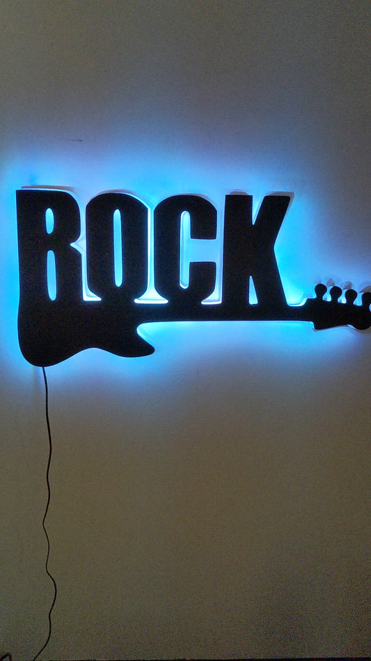 Rock Guitar Led Wall Art