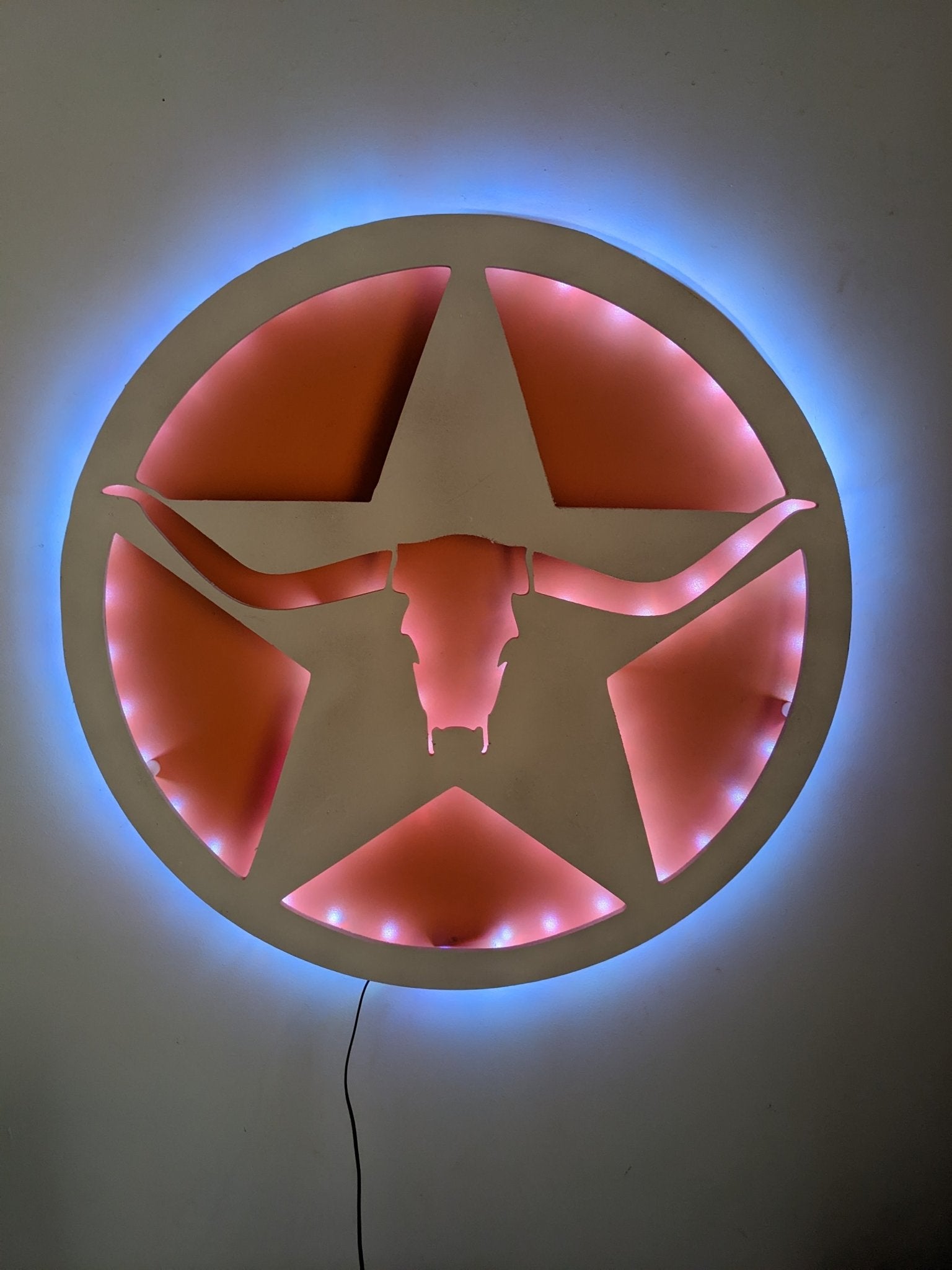 Longhorn LED Wall Art - TitanOakDecor