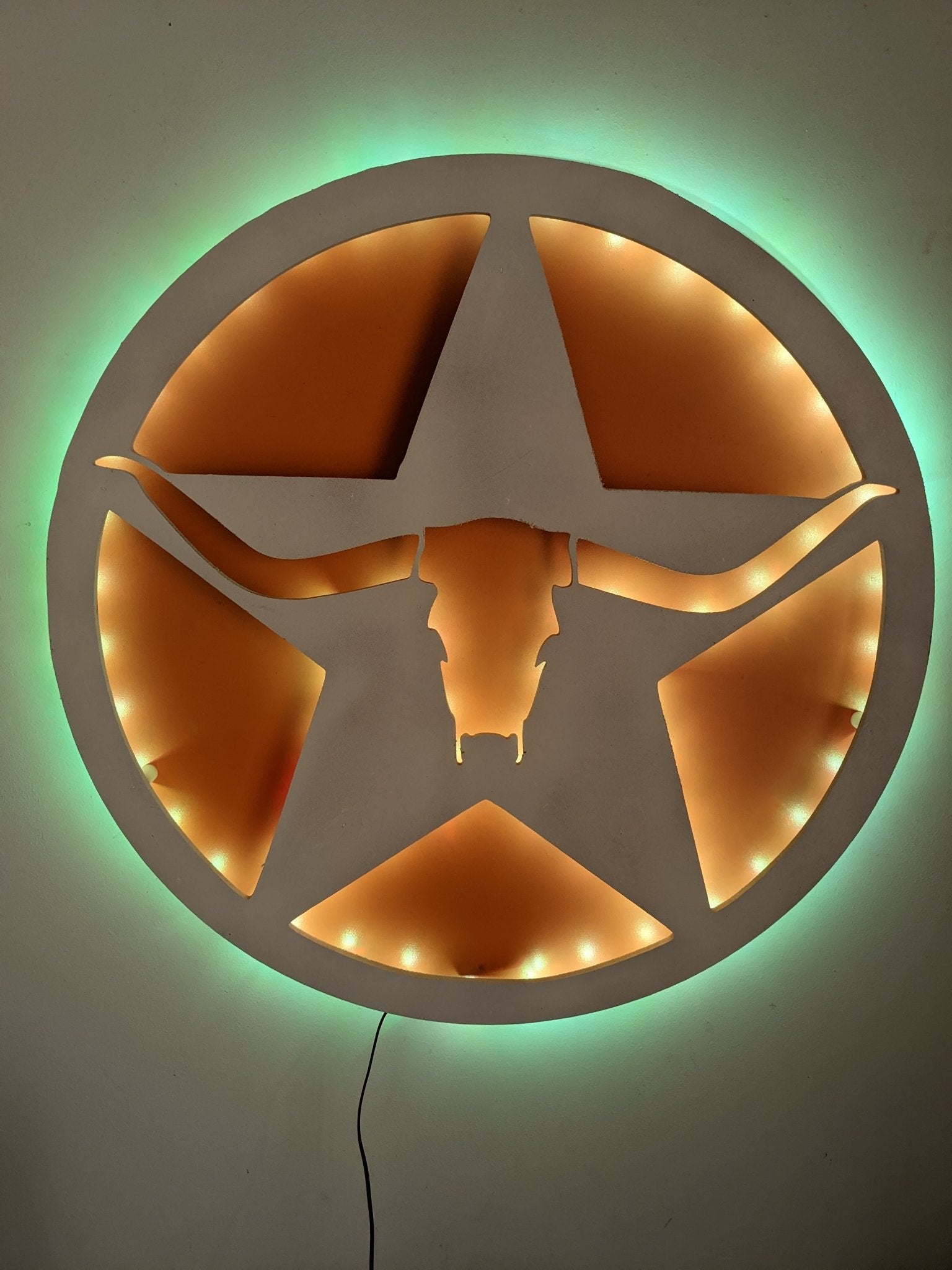 Longhorn LED Wall Art - TitanOakDecor