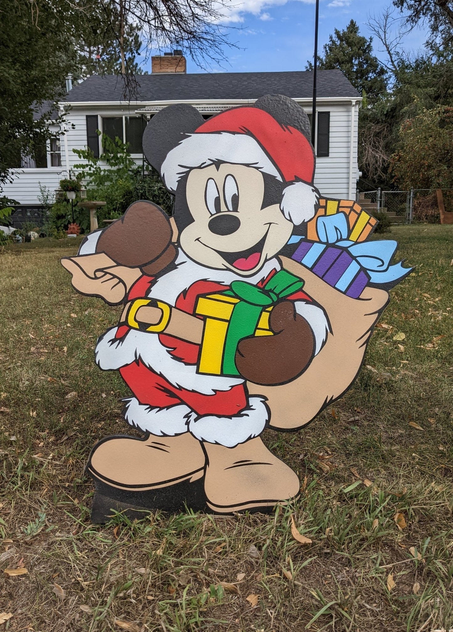 Mickey Merry Christmas Santa Yard Art Set - TitanOakDecor