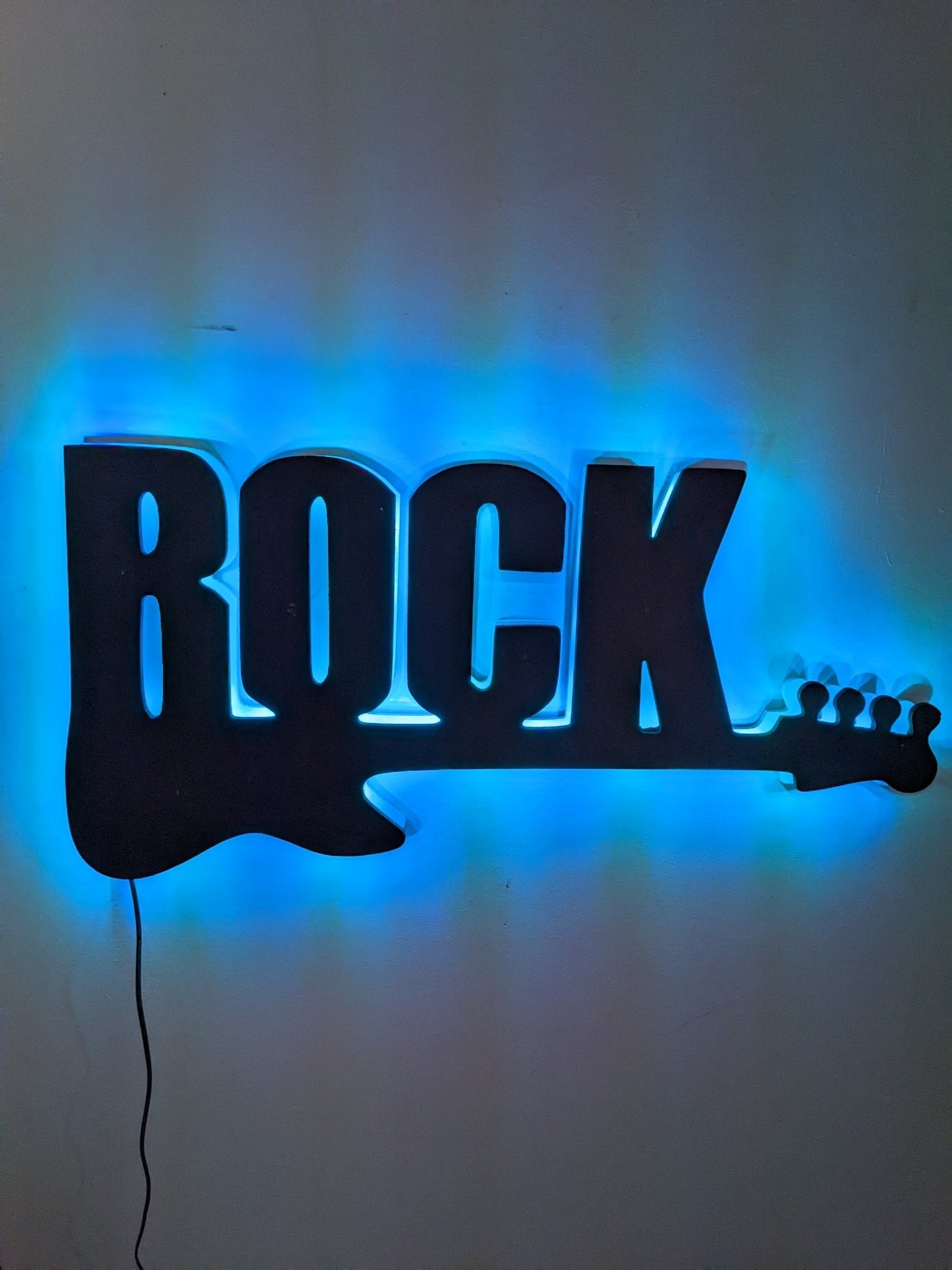 Rock Guitar Led Wall Art - TitanOakDecor