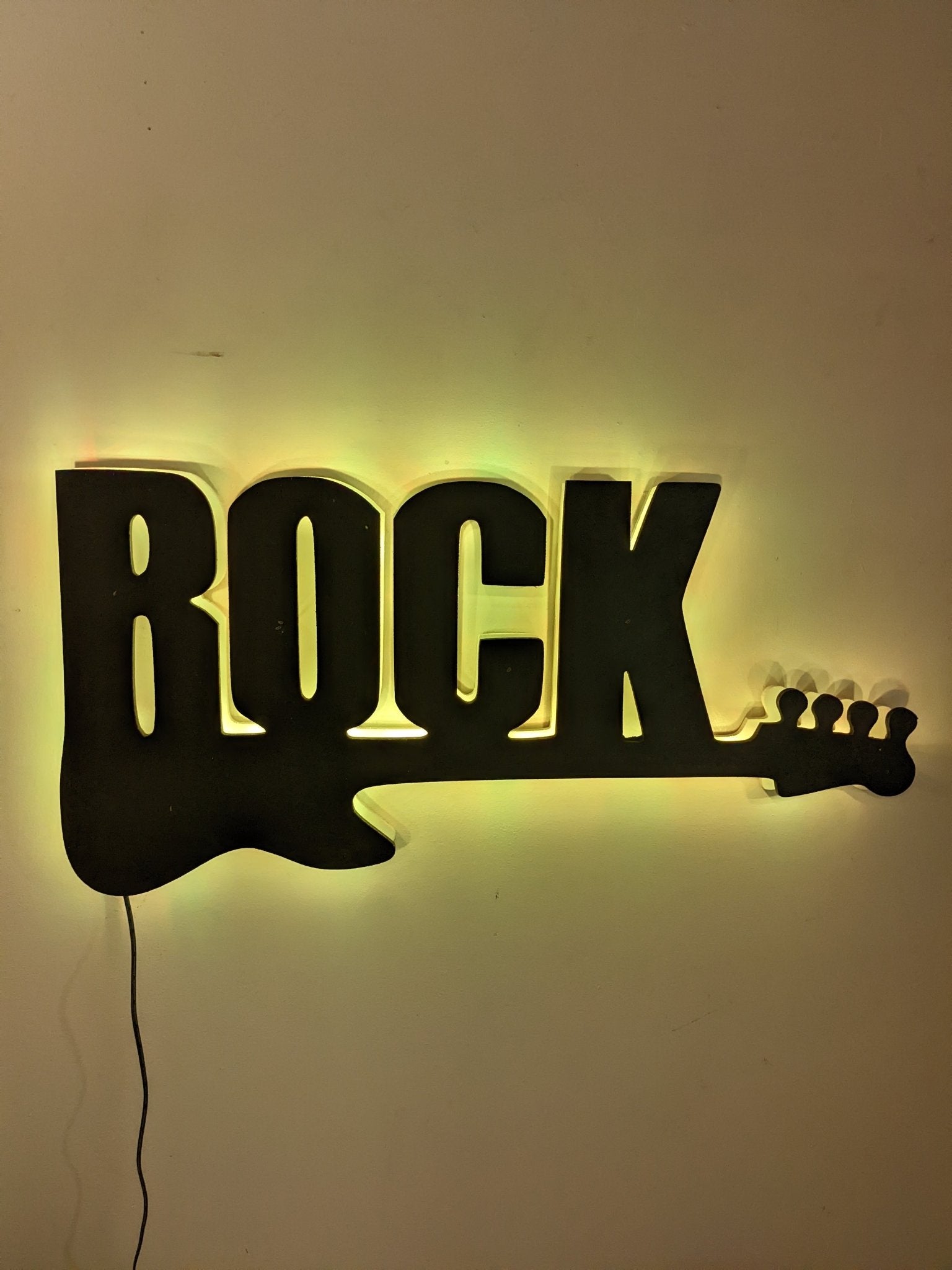 Rock Guitar Led Wall Art - TitanOakDecor